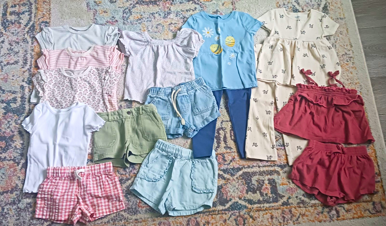 Lot Of Toddler Girl Clothes Shorts Tops Leggings Size 2T