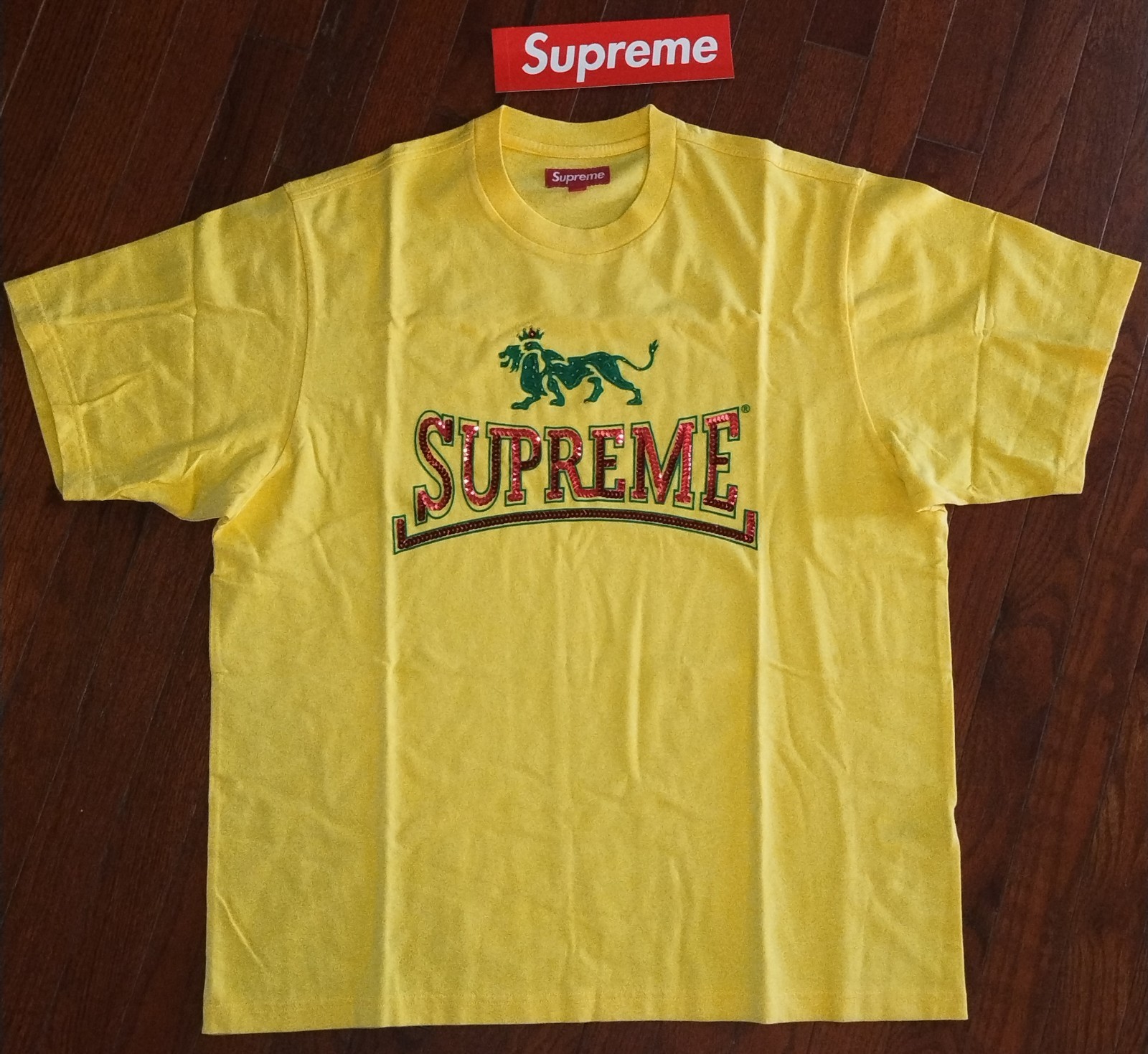 Supreme Milan Sequin S/S Top Size Large 