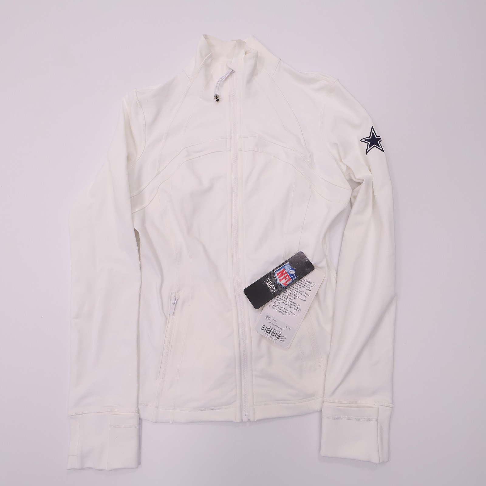 Lululemon Dallas Cowboys Define Jacket Women’s Size 6 White NFL NWT
