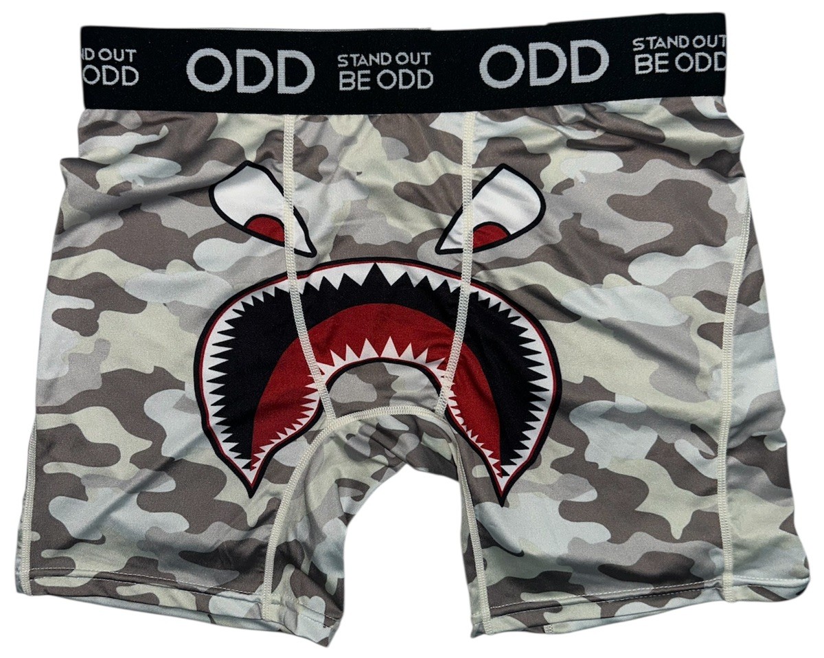 Odd Sox Warplane Snow Camouflage Boxer Briefs Underwear Men’s Size S (28-30)