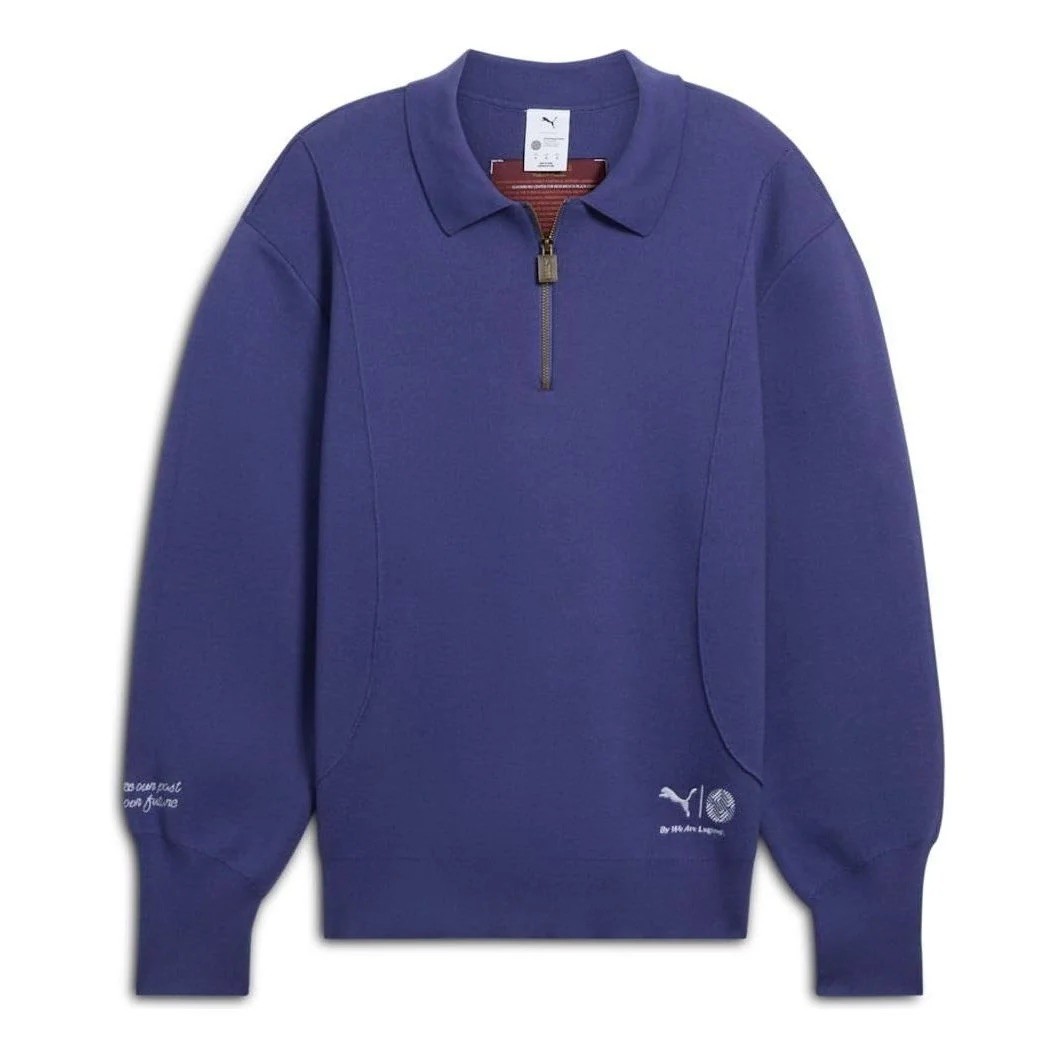 PUMA  X Schomburg Knit Long Sleeve 1/4 Zip Pullover 