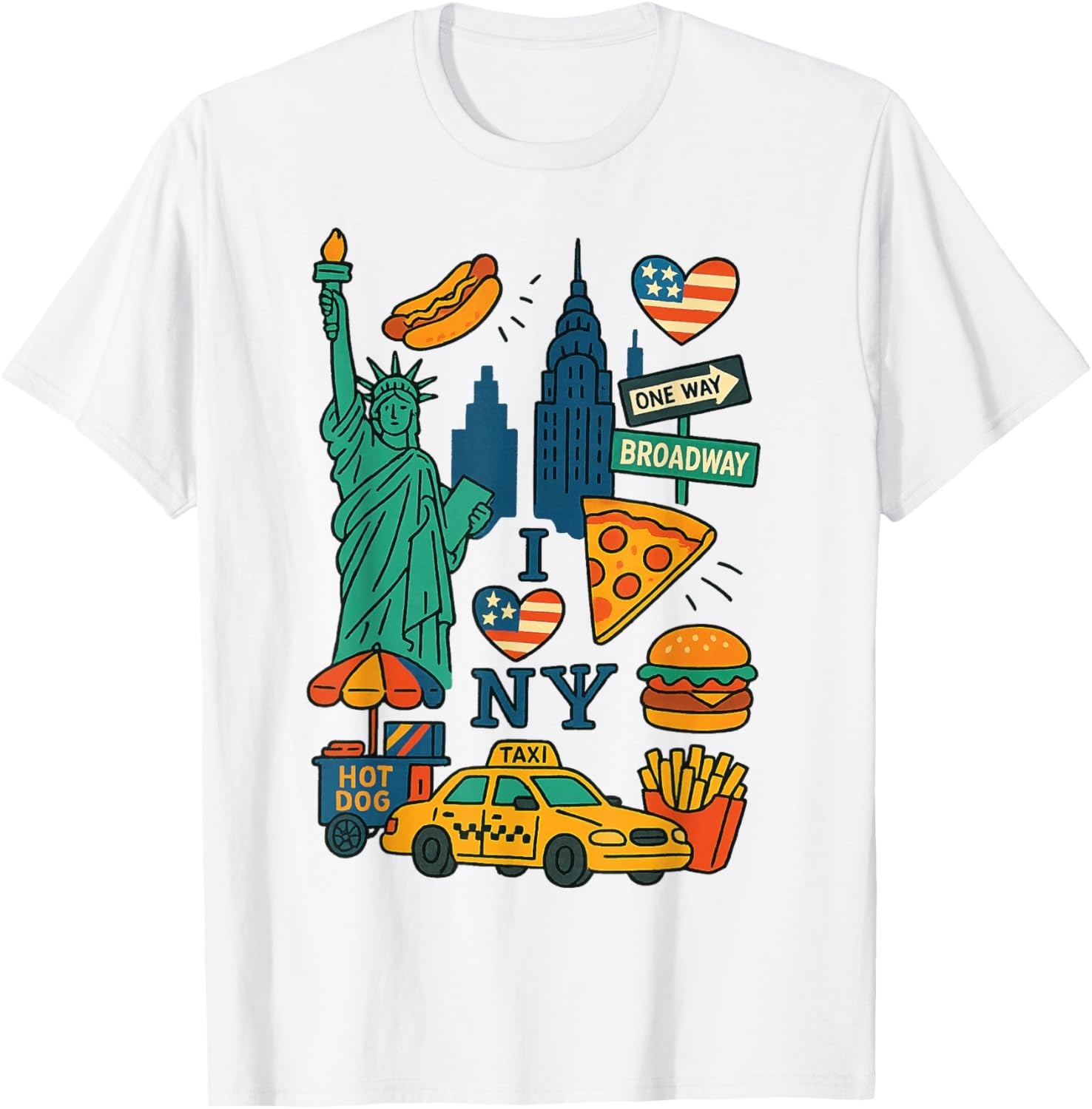 New York City Souvenir NY Icons Toddlers Kids Boys Girls T-Shirt unisex T-Shirt