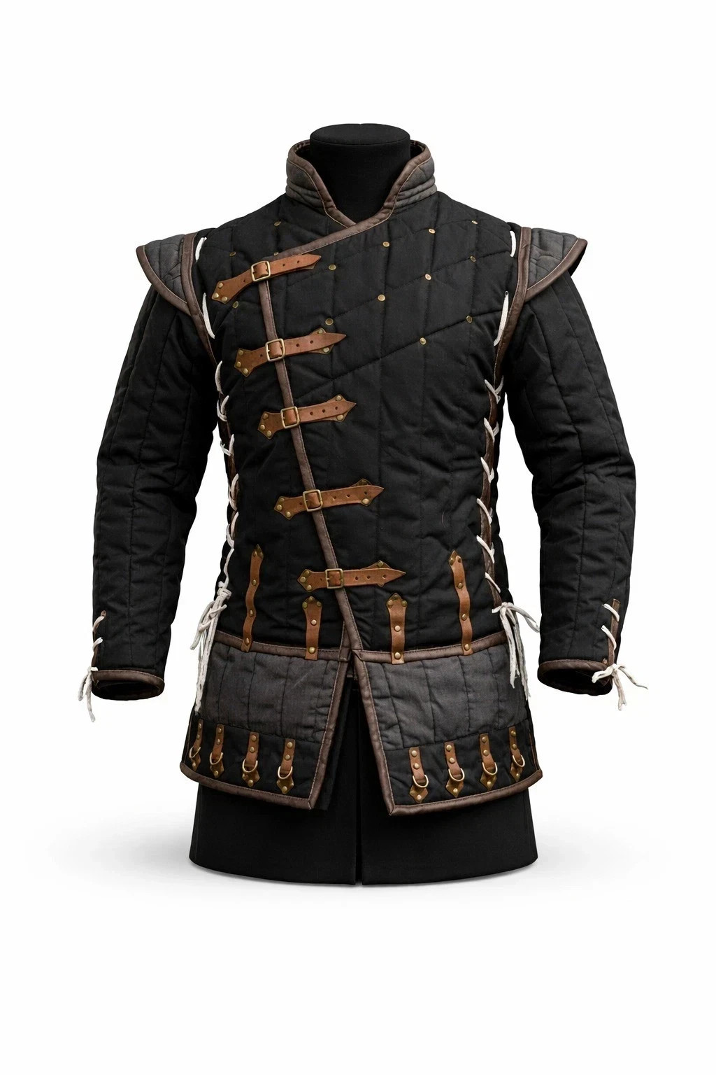Medieval Warrior Gambeson Jacket Padded Armor Coat for LARP HEMA Training