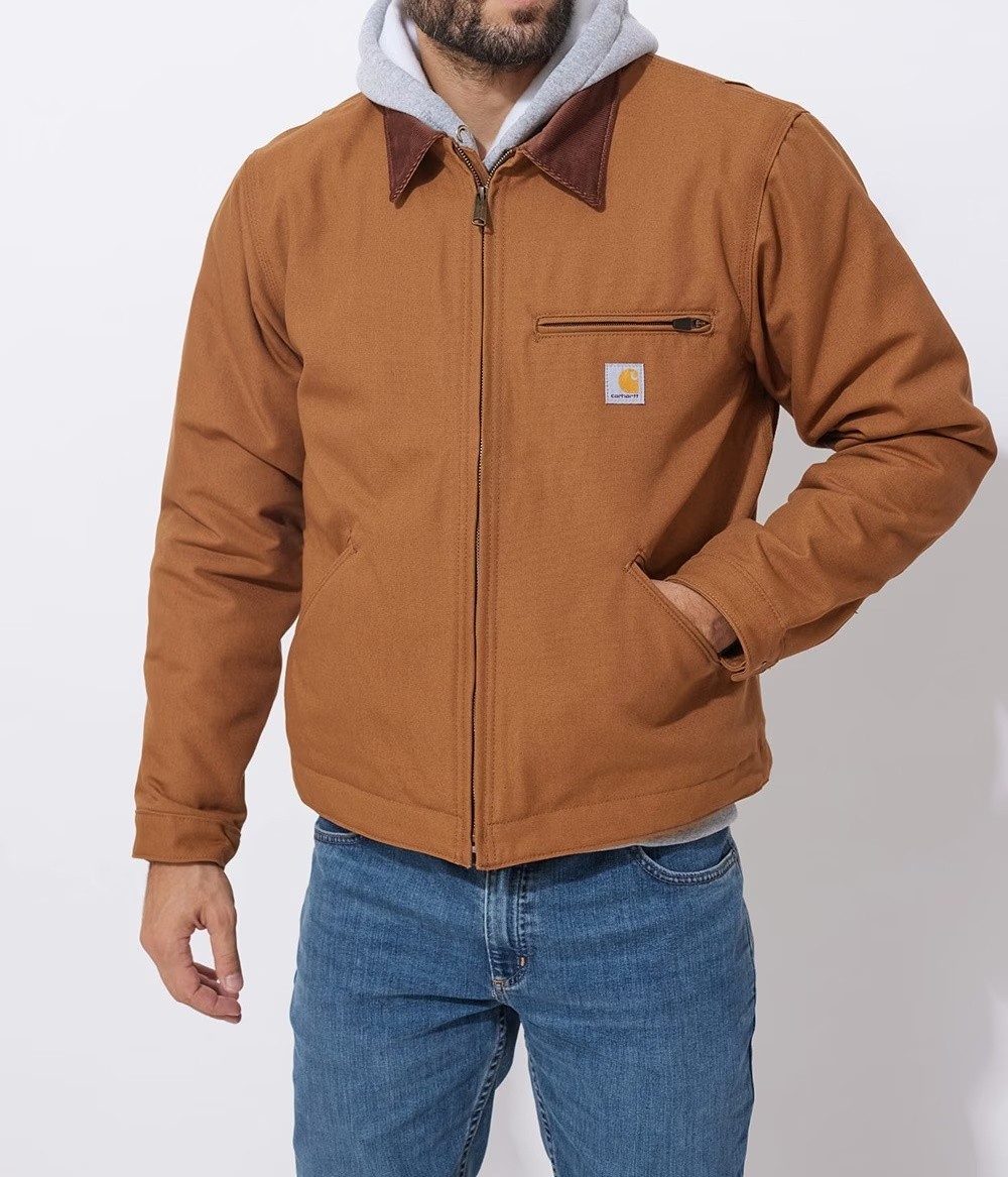 Carhartt Iconic J01 Duck Detroit Jacket Blanket Lined Mens Work Coat / FULL SIZE