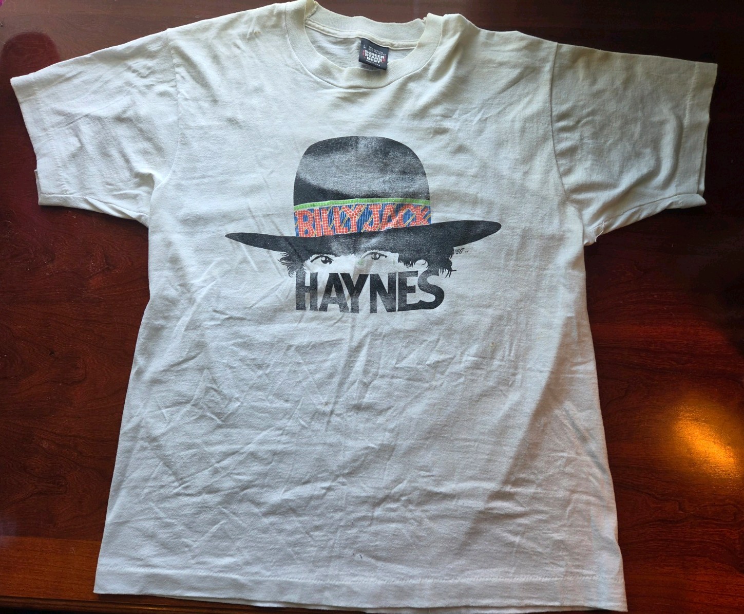 RARE ORIGINAL VINTAGE Billy Jack Haynes WWF 1987 SCREEN STARS BEST SIZE LARGE