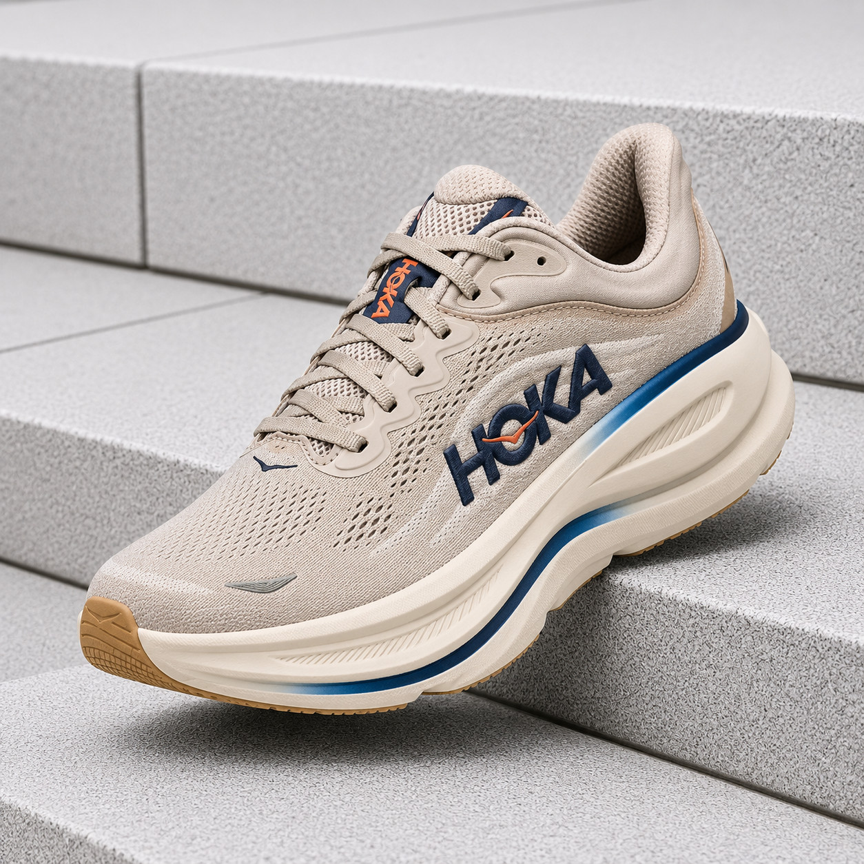 Hoka One One Bondi 9 Stucco Grout 1162011-SCCG Men\'s Size New