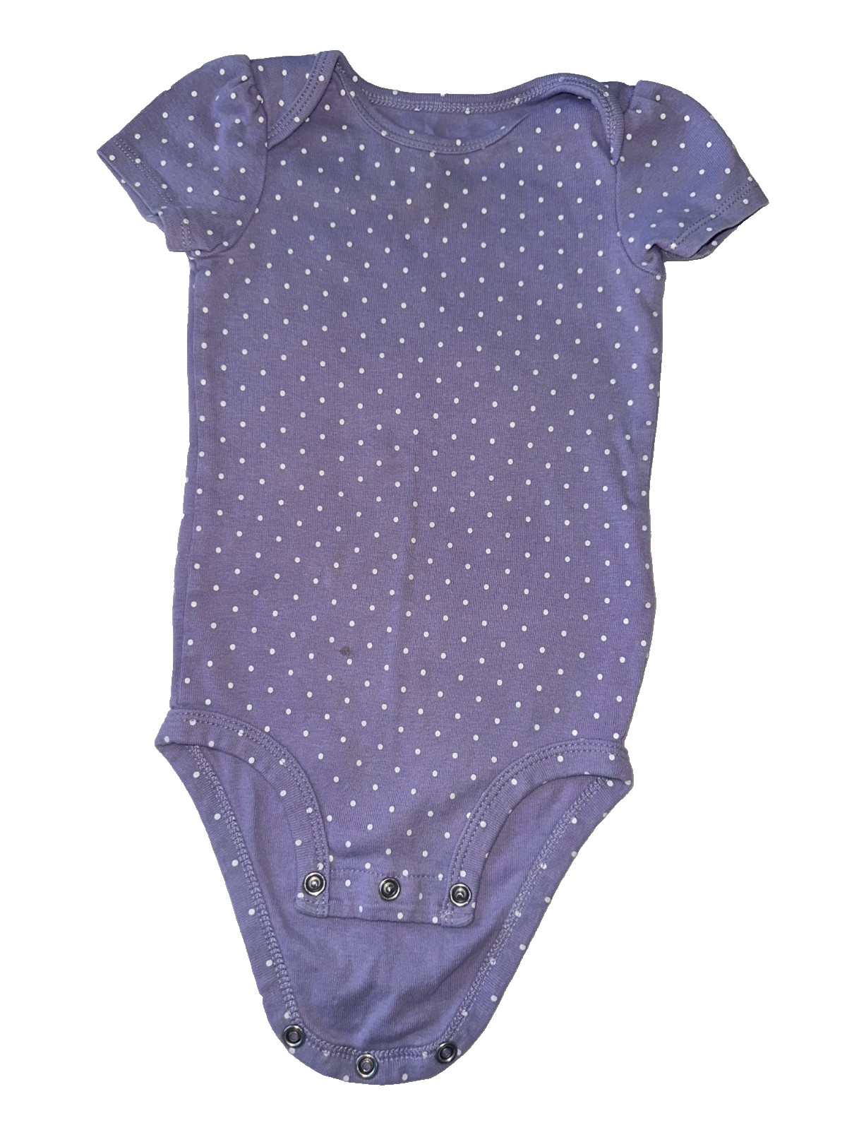 Carter\'s baby purple polka dot short sleeve bodysuit size 12 months