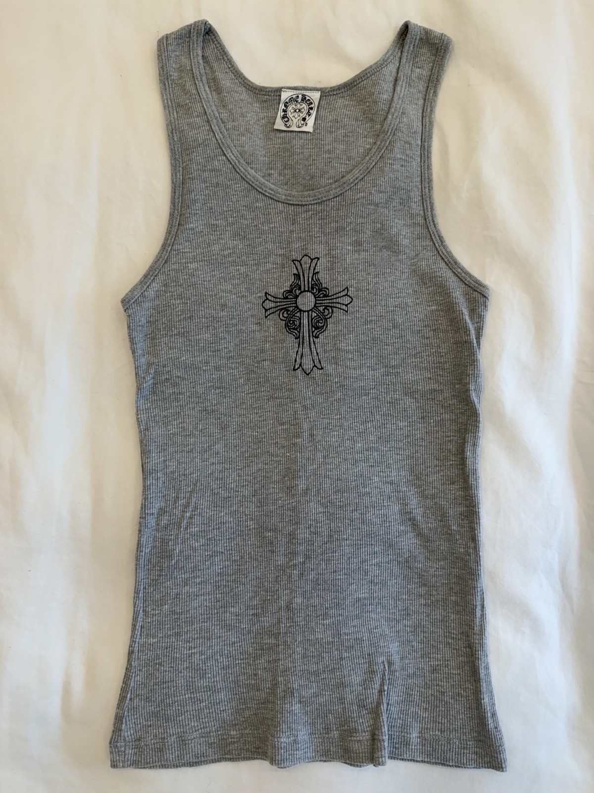 Chrome Hearts Classic Dagger Cross Knit Tank Top Womens Sz L Vintage Rare