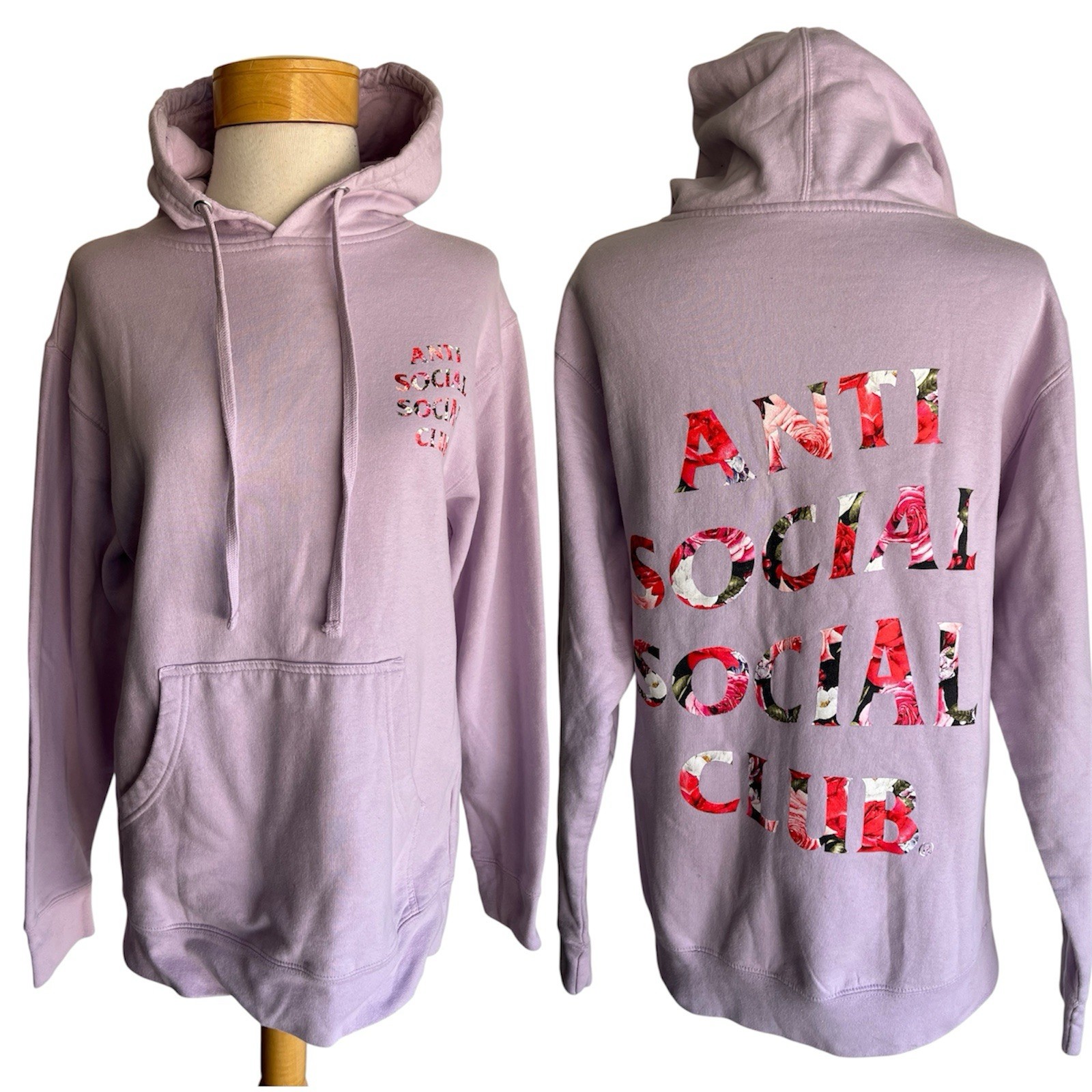 ANTI SOCIAL SOCIAL CLUB (2021) Official Unisex Bed Lavender Hoodie Size Small