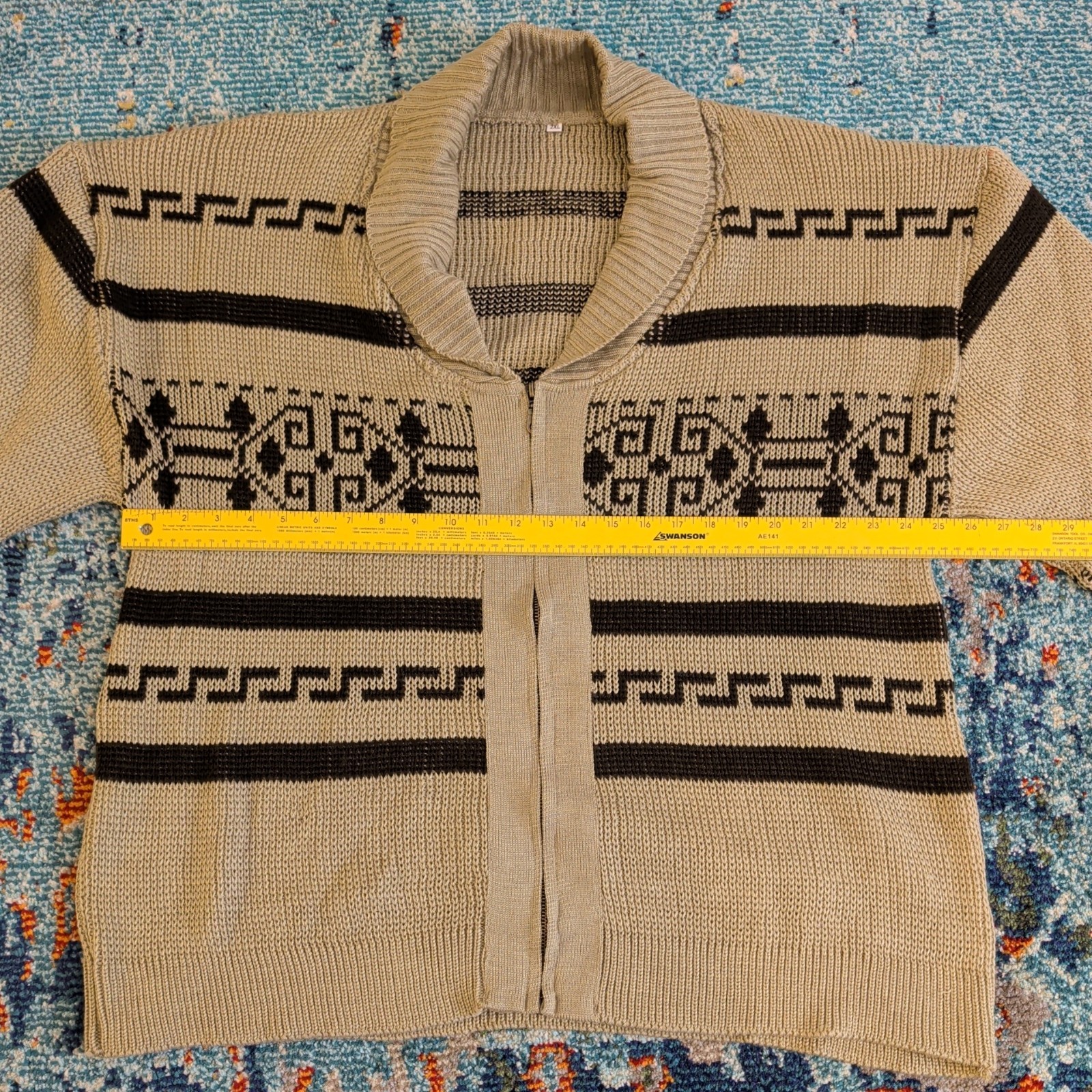 The Dude Sweater Big Lebowski Cardigan Zip Up Knit Jeffery Adult Movie Costume