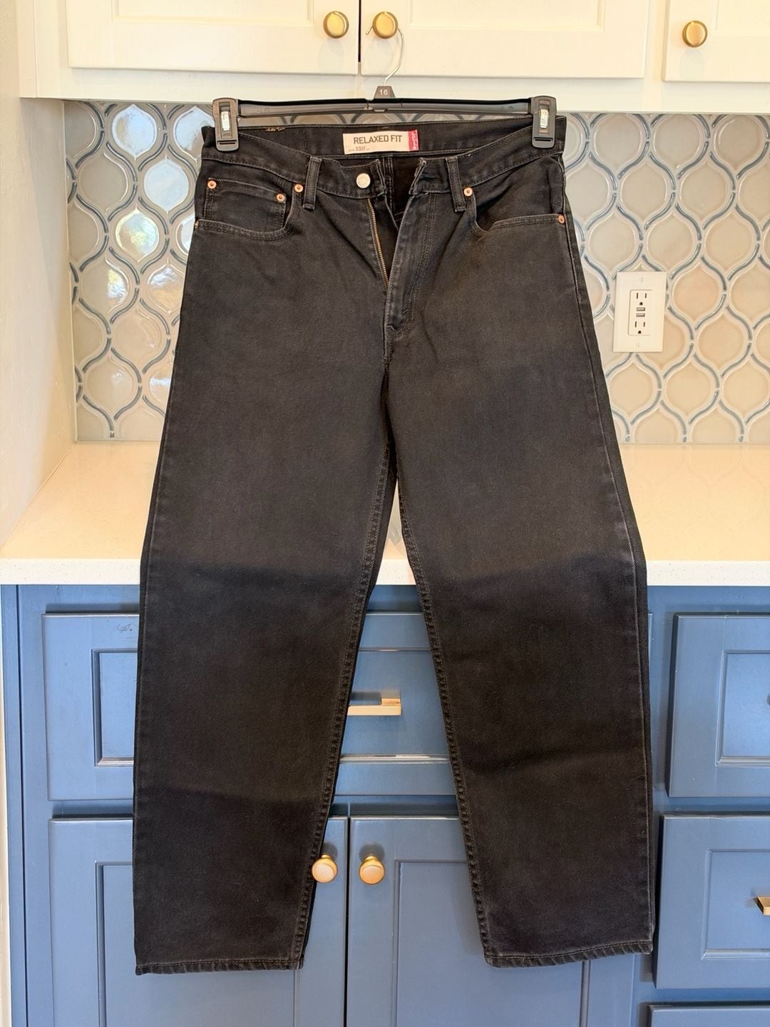 Levi\'s 550 Relaxed Fit Jeans Size 32x30 Black Denim