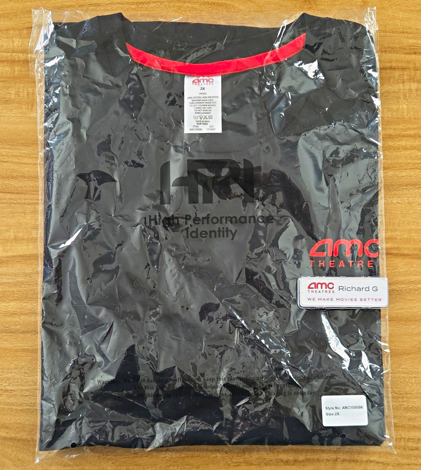 Halloween Costume: AMC Theatres 2XL Black/Red Shirt
