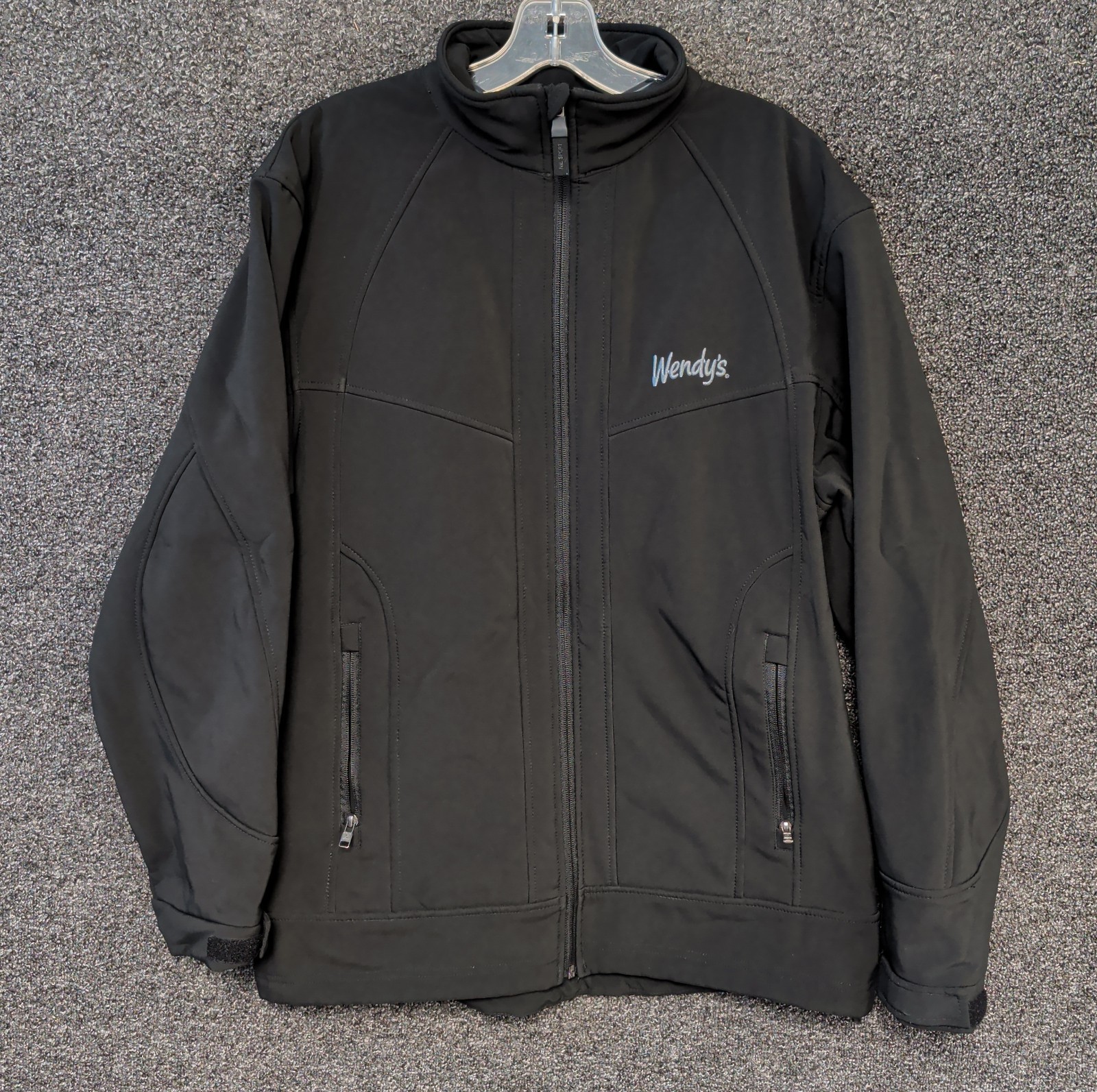 Wendy\'s Soft Shell Jacket By Barco Uniforms Men\'s S Black Zip Up Fleece Uniform