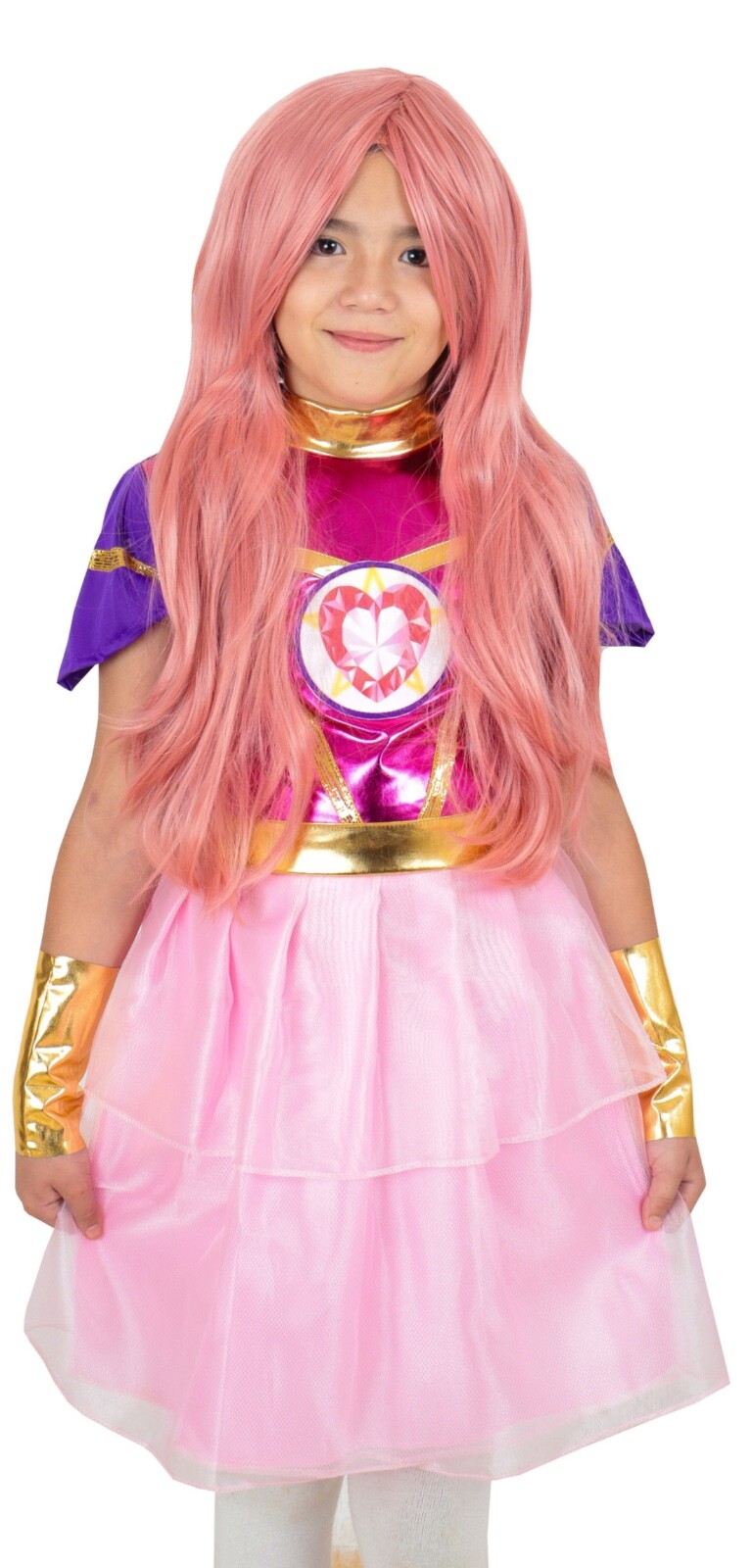 Luli Pampin Girl’s Costume w/ Wig, Cape & Wristbands – Sizes 2 to 16