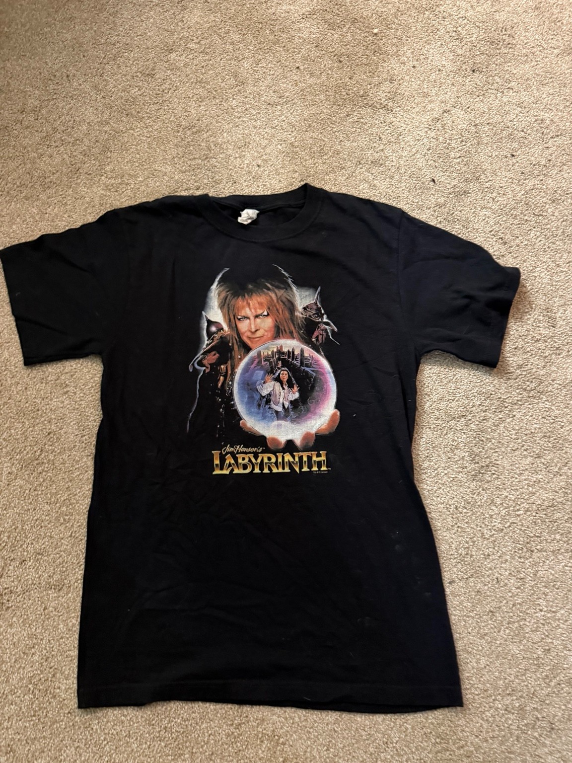 Jim Henson’s Labyrinth David Bowie Jareth Graphic T-Shirt – Size Small