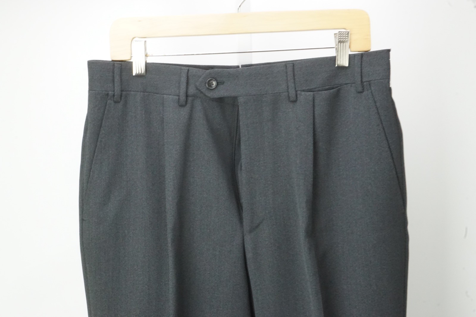Corneliani Master Gray Woven 100% Wool Mens Dress Pants Sz 48 EU BRAND NEW
