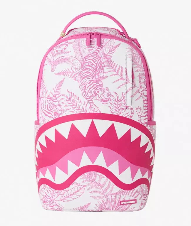 Sprayground JUNGLE PRINT PINK Backpack🔥New Black Large Bookbag School Bag