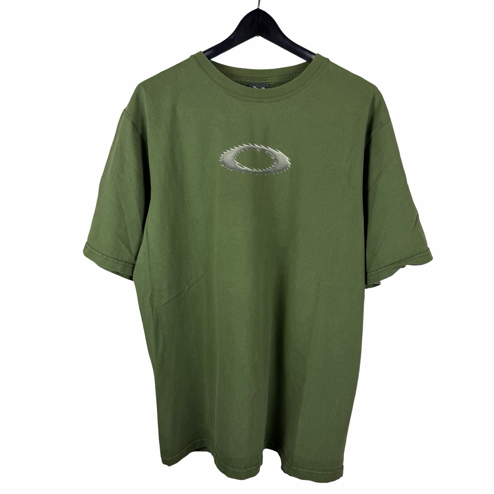 Vintage 90s RARE Oakley Software Shockwave Streetwear Green Shirt Size 2XL