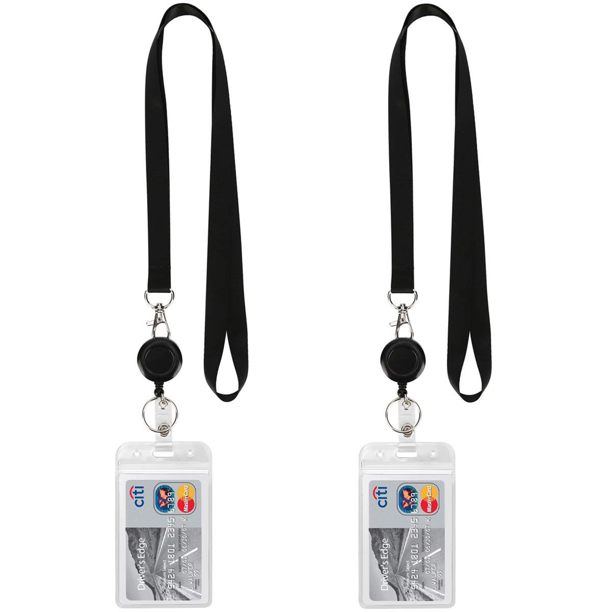 2Pack Black Lanyards,Retra
