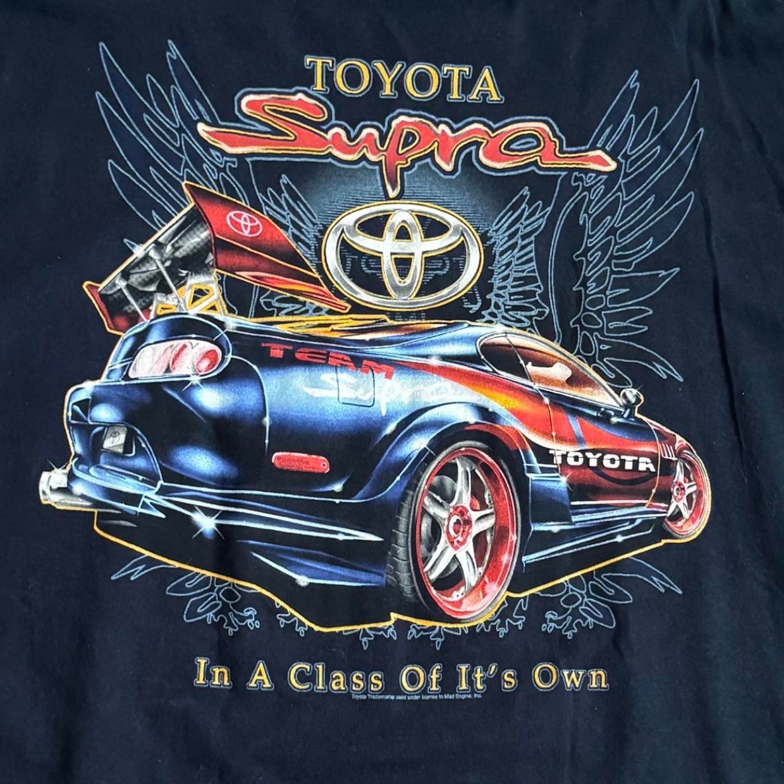 Vintage Y2K Toyota Supra MK4 Graphic Tee, Mad Engine, 3XL