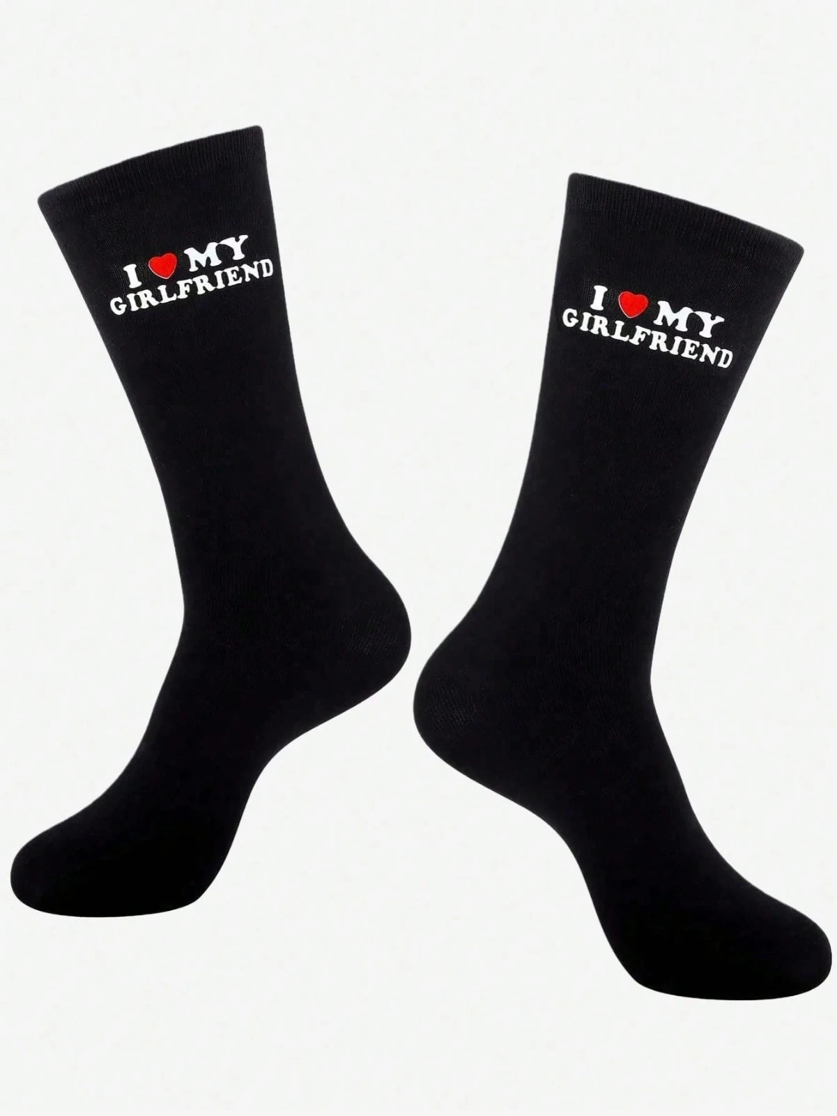 1 Pair “I Love My Girlfriend” Socks – Cute & Funny Gift for Boyfriend -UK