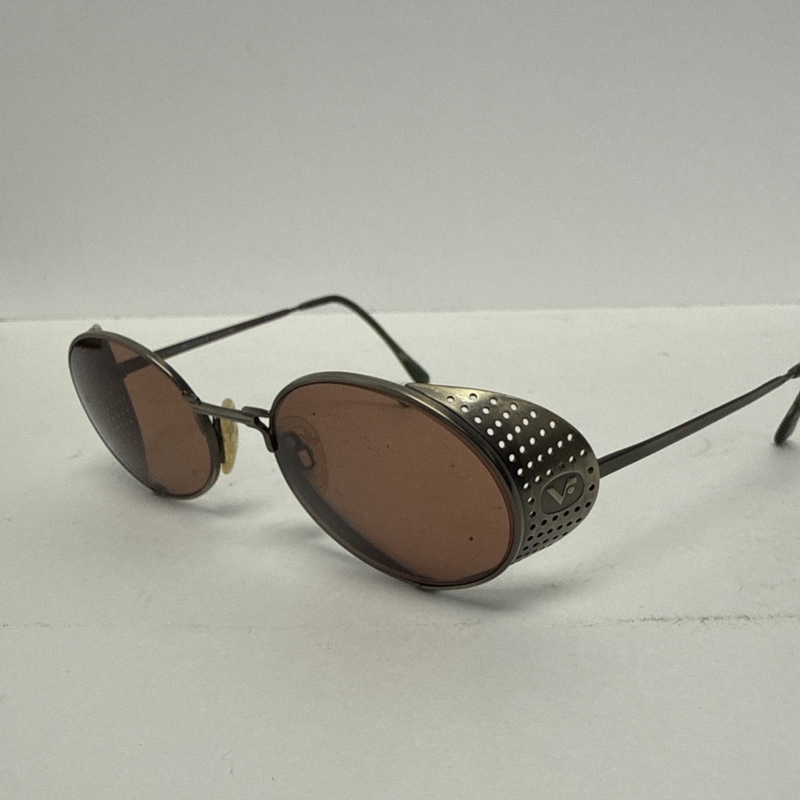Vintage Vogue VO 3153-S Oval Metal Eyeglass Frames Side Shields Made in Italy