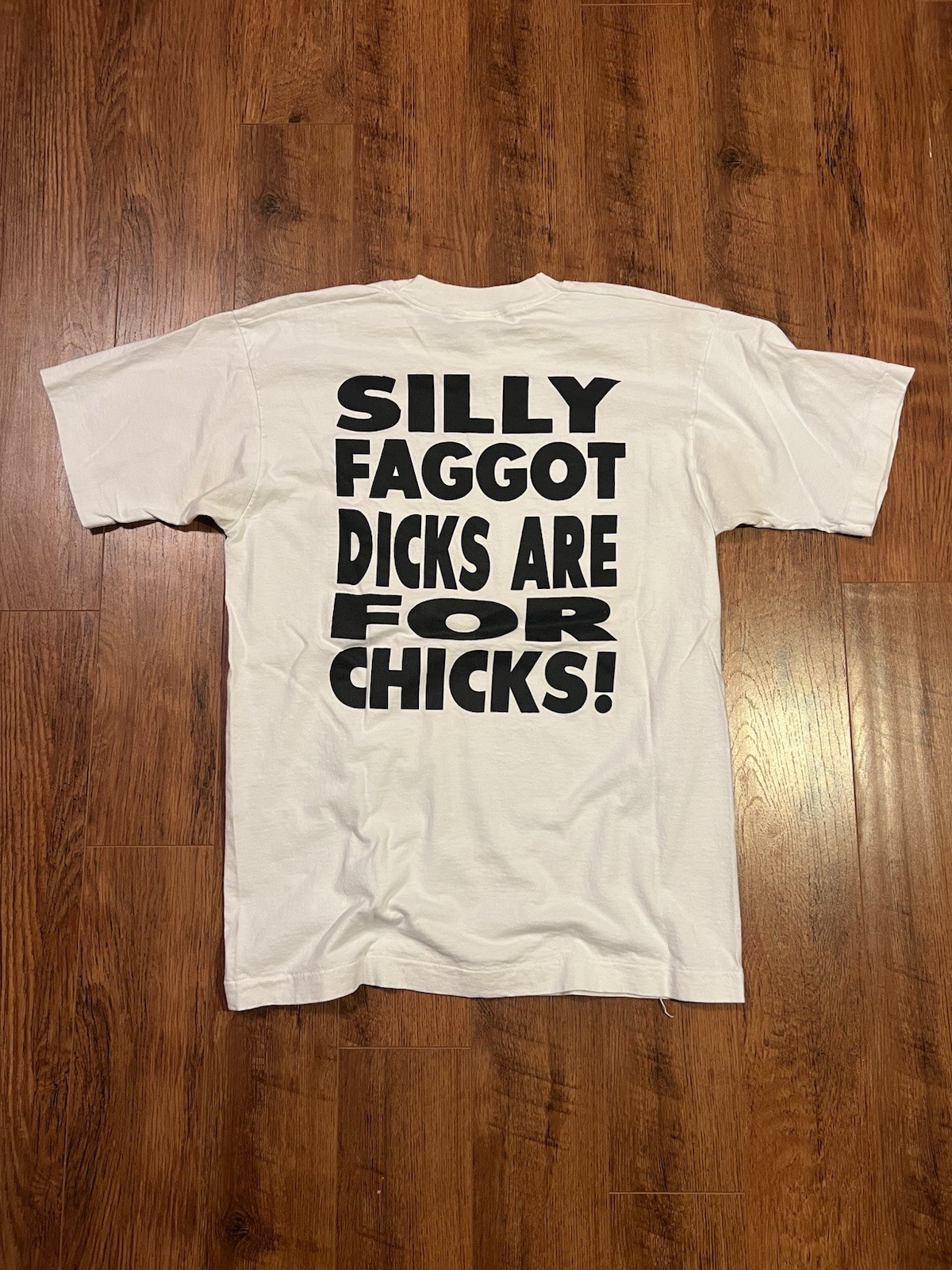 Vintage 90’s Silly Faggot Dicks Are For Chicks Shirt Size Large LGBTQ