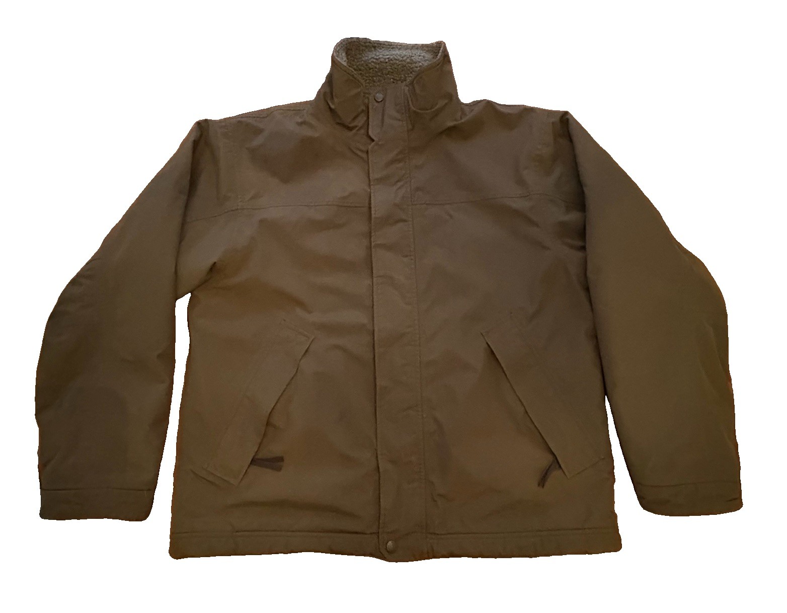 VTG L.L. Bean GORE-TEX Fleece Lined Polartec Jacket Men\'s Sz. Large Olive Green