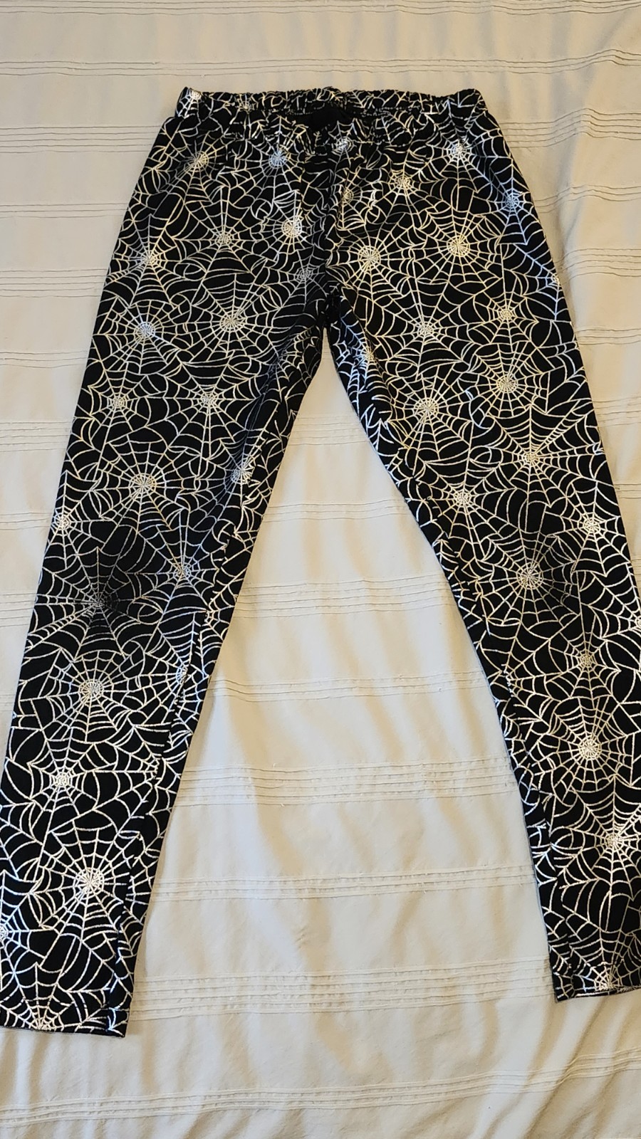 Girls Celebrate Halloween Spider Web Leggings-L(10-12)