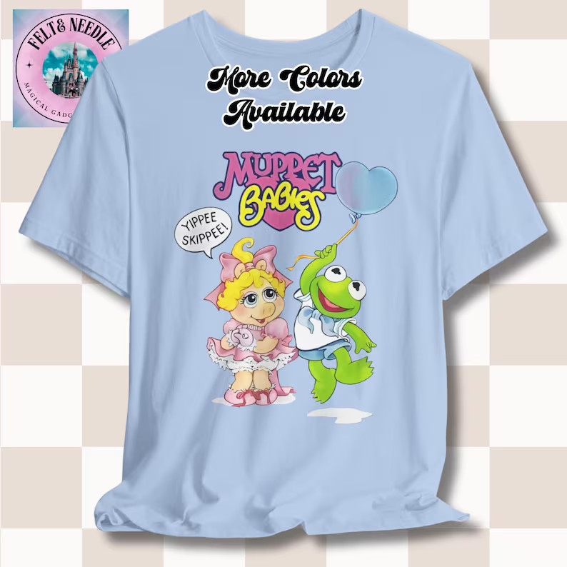 1980s Muppet Babies Kermit and T-Shirt, Vintage Tee
