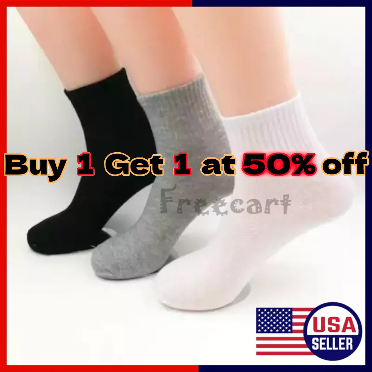 Lot 12 Pairs Mens Womens Ankle/Quarter Crew Socks Sport Casual Cotton Socks US