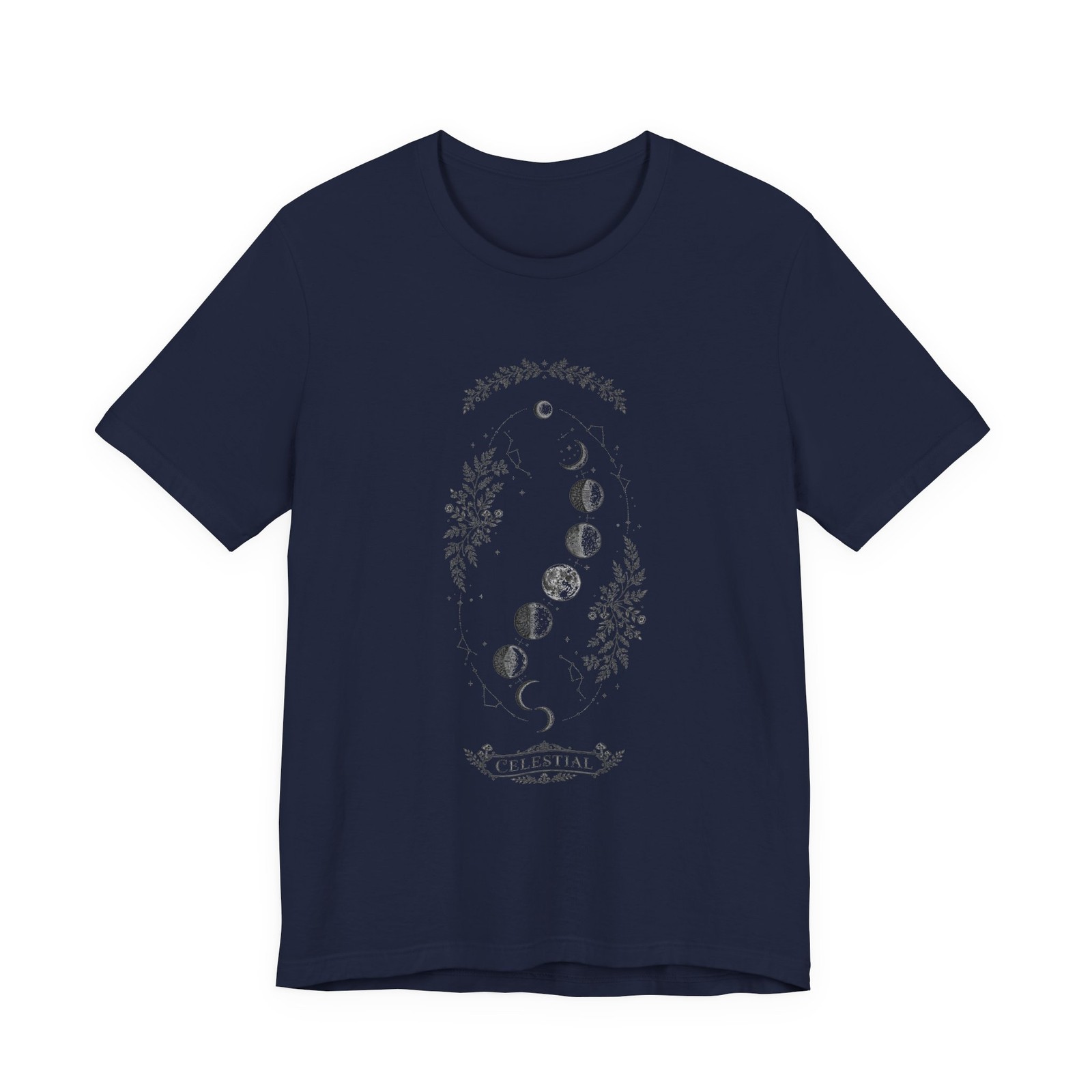 Celestial Moon Phases T-Shirt Witchy Mystical Graphic Tee Vintage Stars