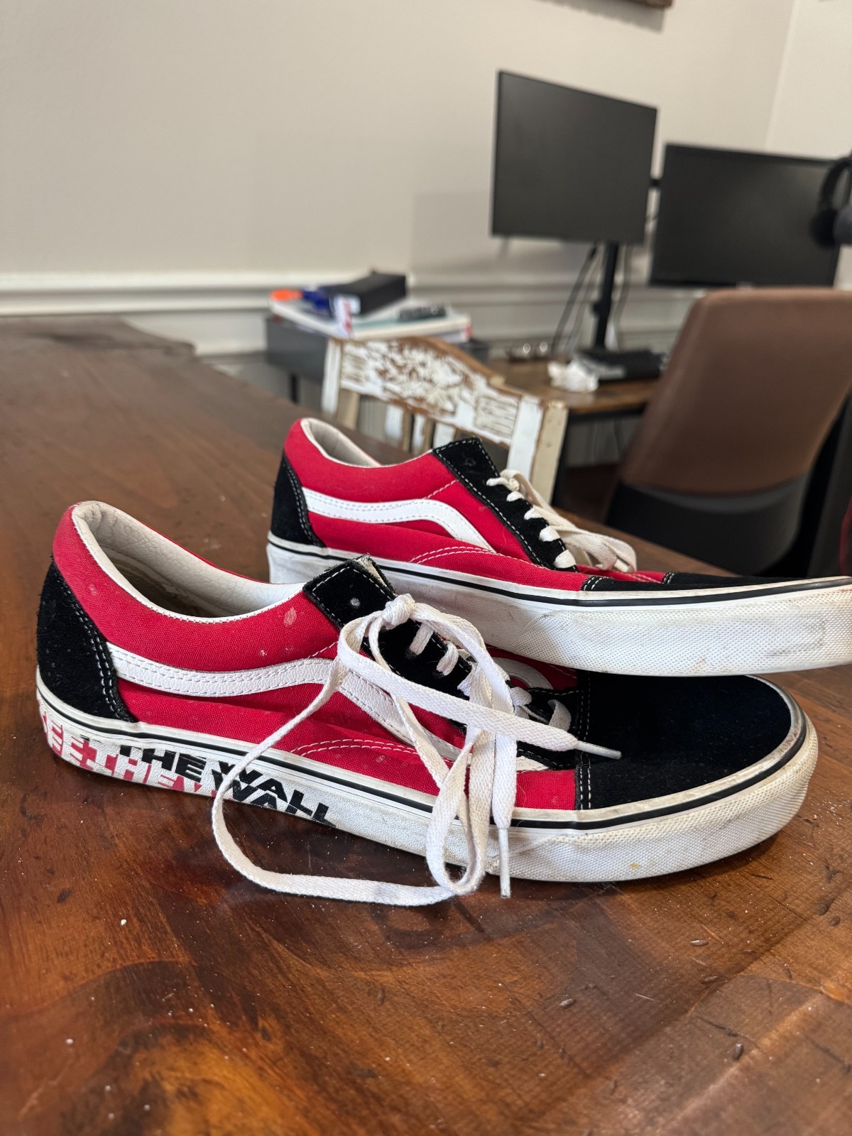 Vans Old Skool mens size 12, Great condition, Red,Black,White