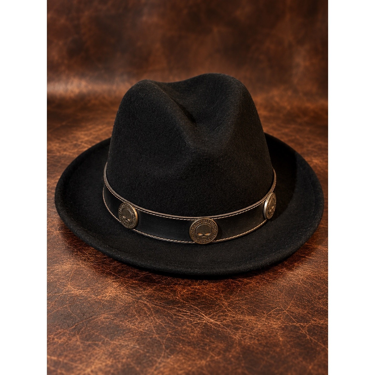 Vintage Harley Davidson women’s fedora hat  Size XL | 100% wool | Made in USA