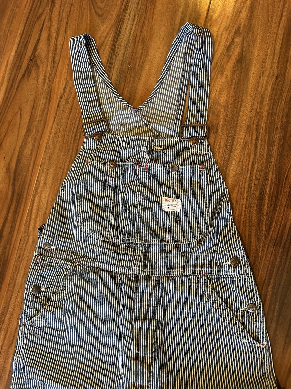 Vintage Big Ben Pennys Overalls 1960s Hickory Stripe Bib Railroad Engineer RRL M