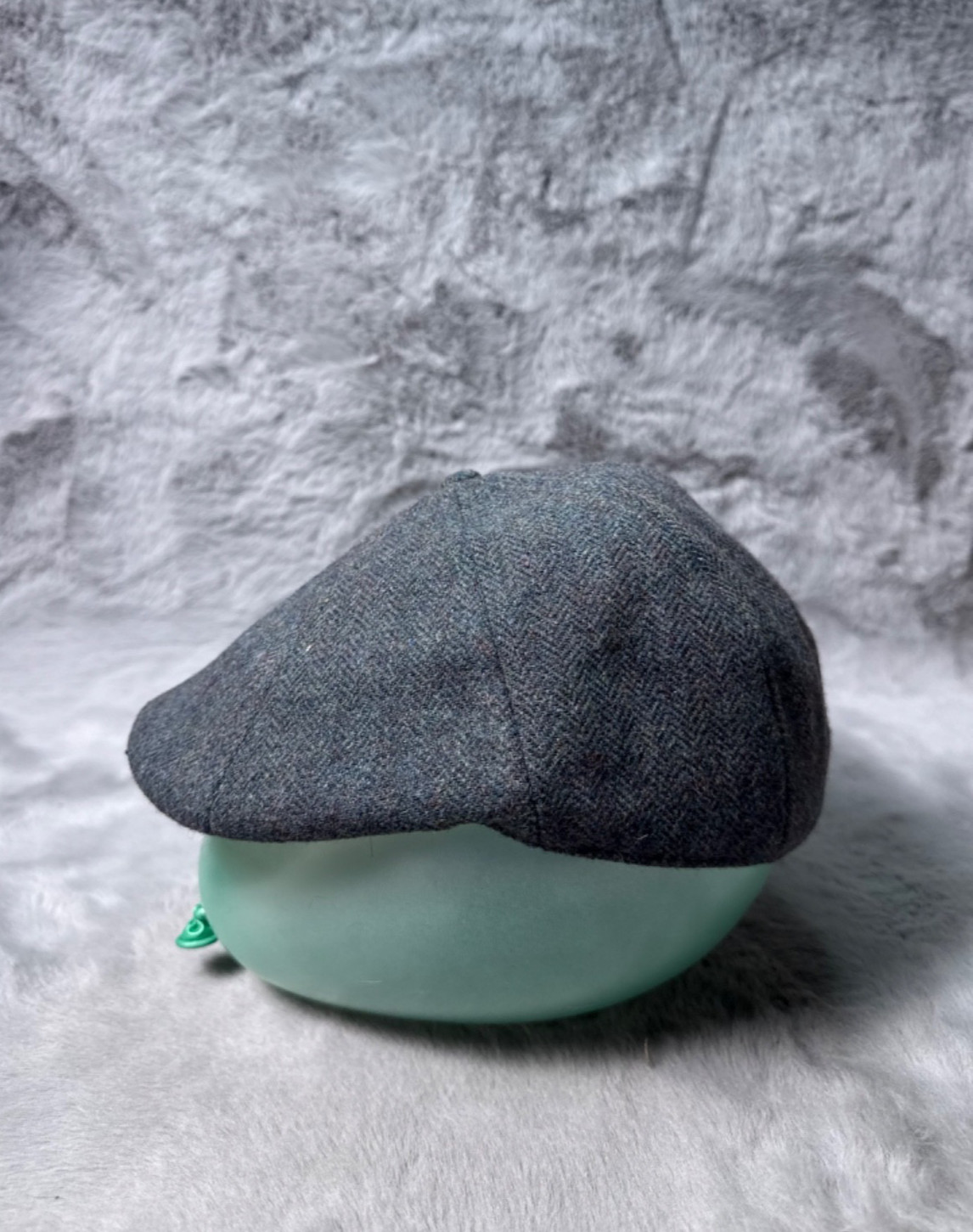 Boston Scally Newsboy Hat Cap Mens Size Small Gray Panel Flat Cap Herringbone