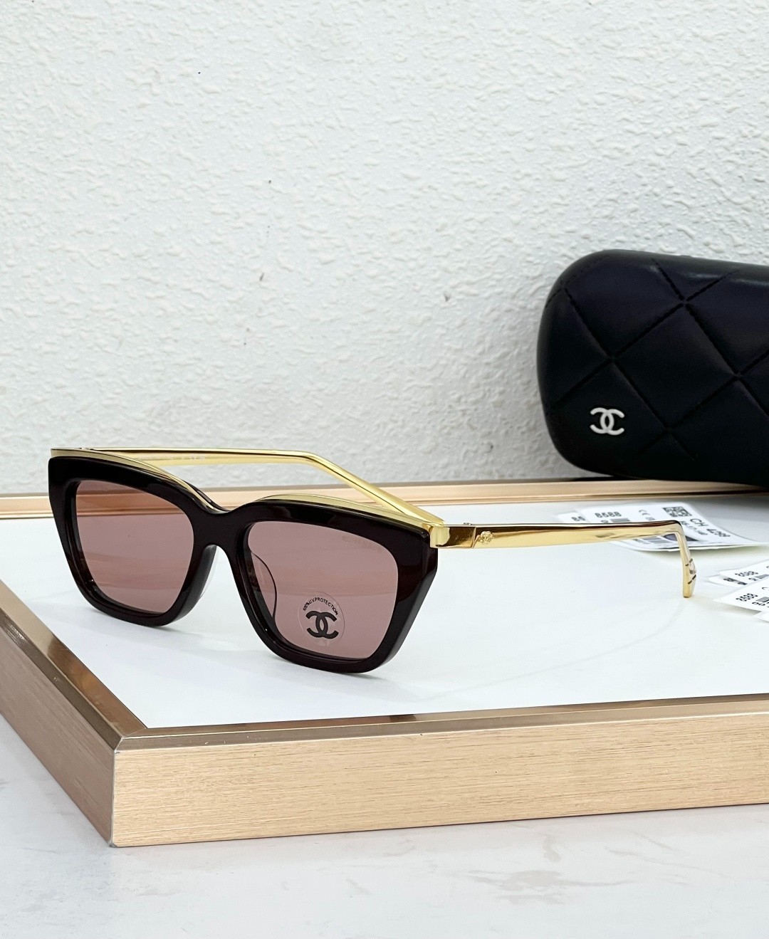 Chanel - CH4299 - Burgundy/Gold - 55□17-140 - NEW