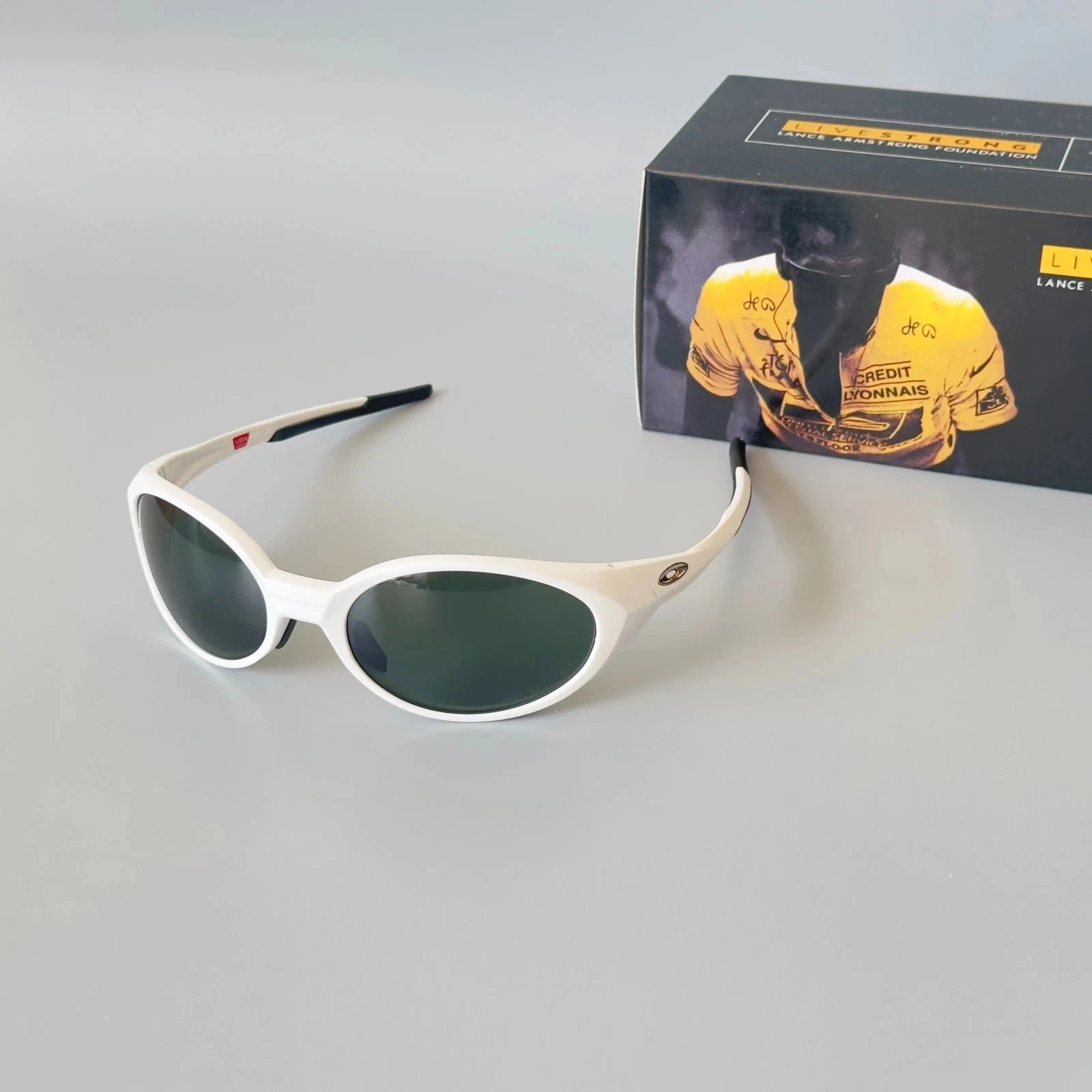 Oakley Eye Jacket Redux OO9438-0458 White Prizm Black Sunglasses Y2K Gorpcore