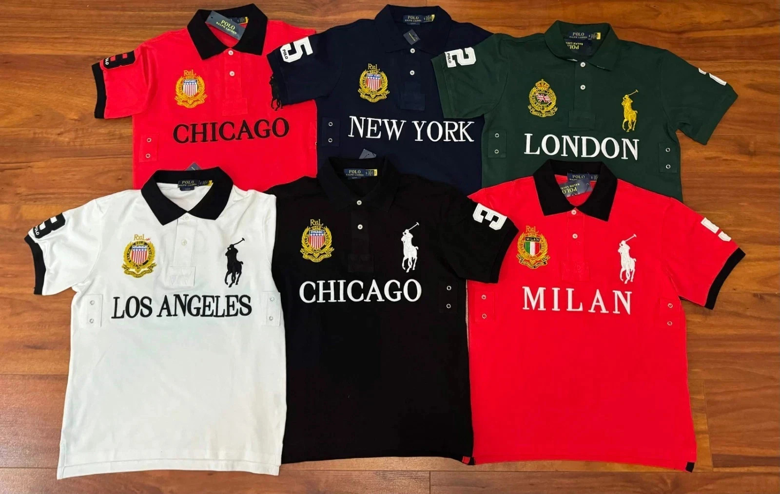 Polo Ralph Lauren Polo T-Shirt Chicago City number Big Pony Luxury 