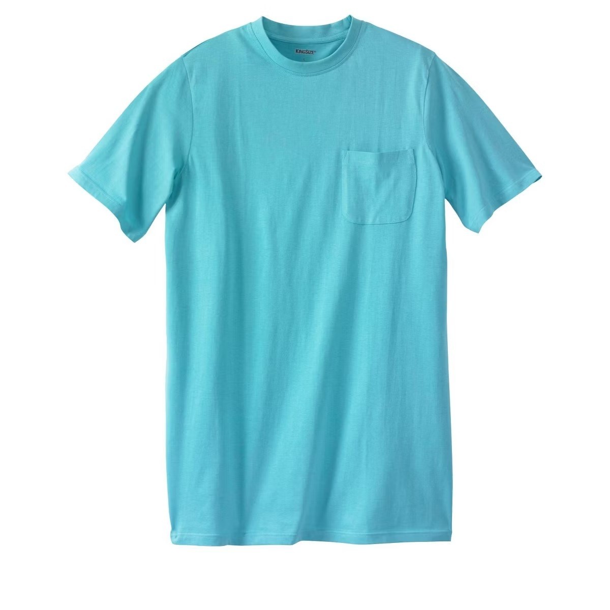 NWT Kingsize Big & Tall Lightweight Longer Length Crewneck Pocket T-Shirt 5X