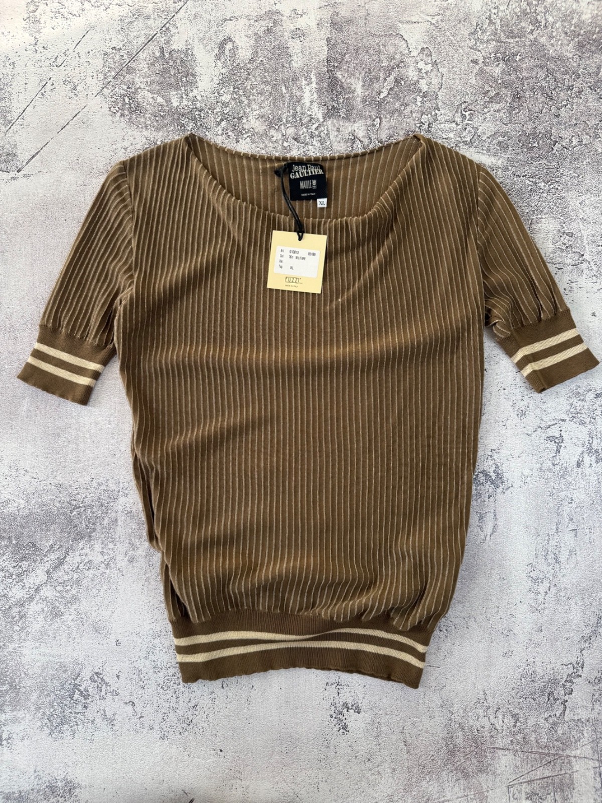 jean paul gaultier maille Tops blouses archive vintage striped avantgarde y2k