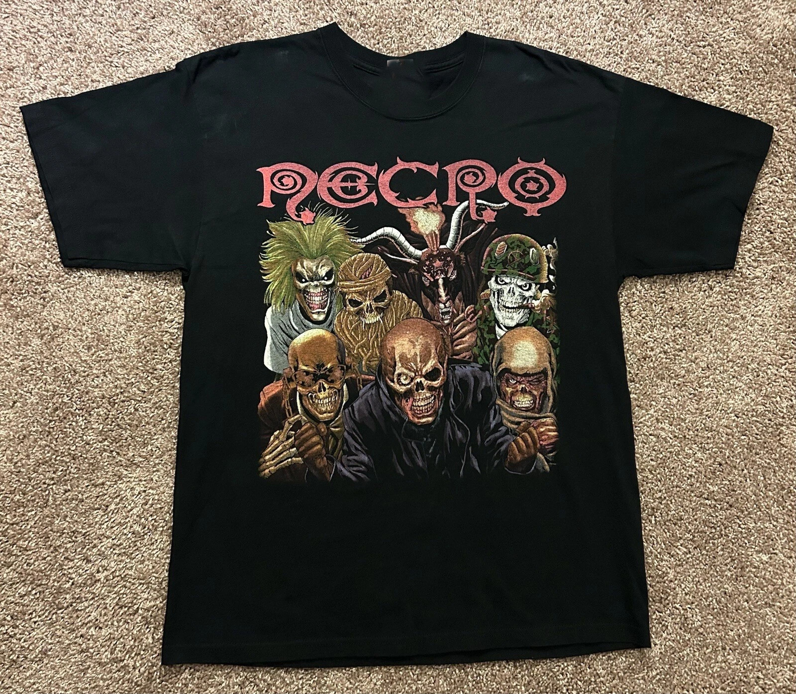 Vintage Necro 2000 Rap Tee Collection T-shirt Full Size S to 5XL