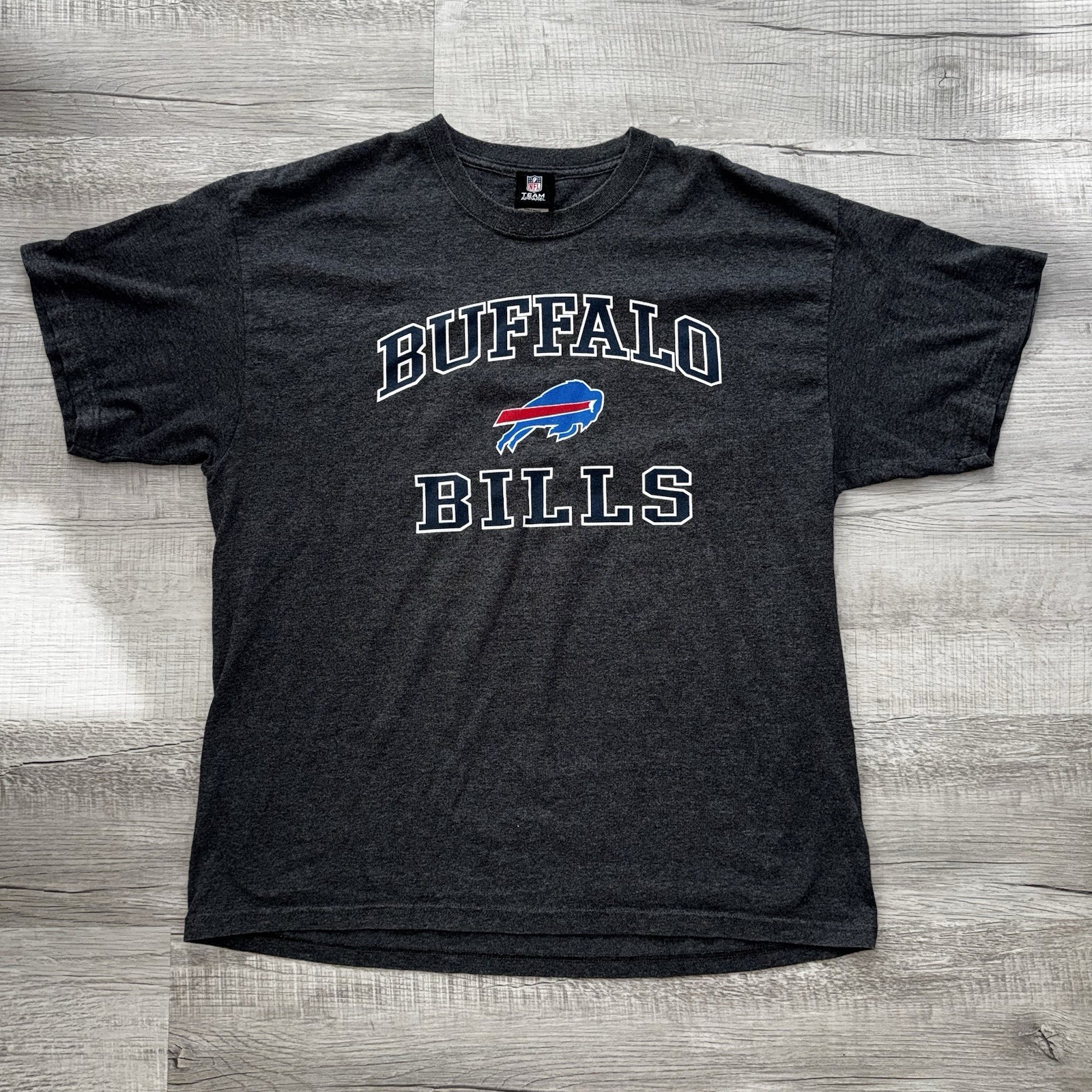 Vintage 2000s Buffalo Bills NFL Team Apparel Graphic T Shirt Men\'s XL Gray Rare