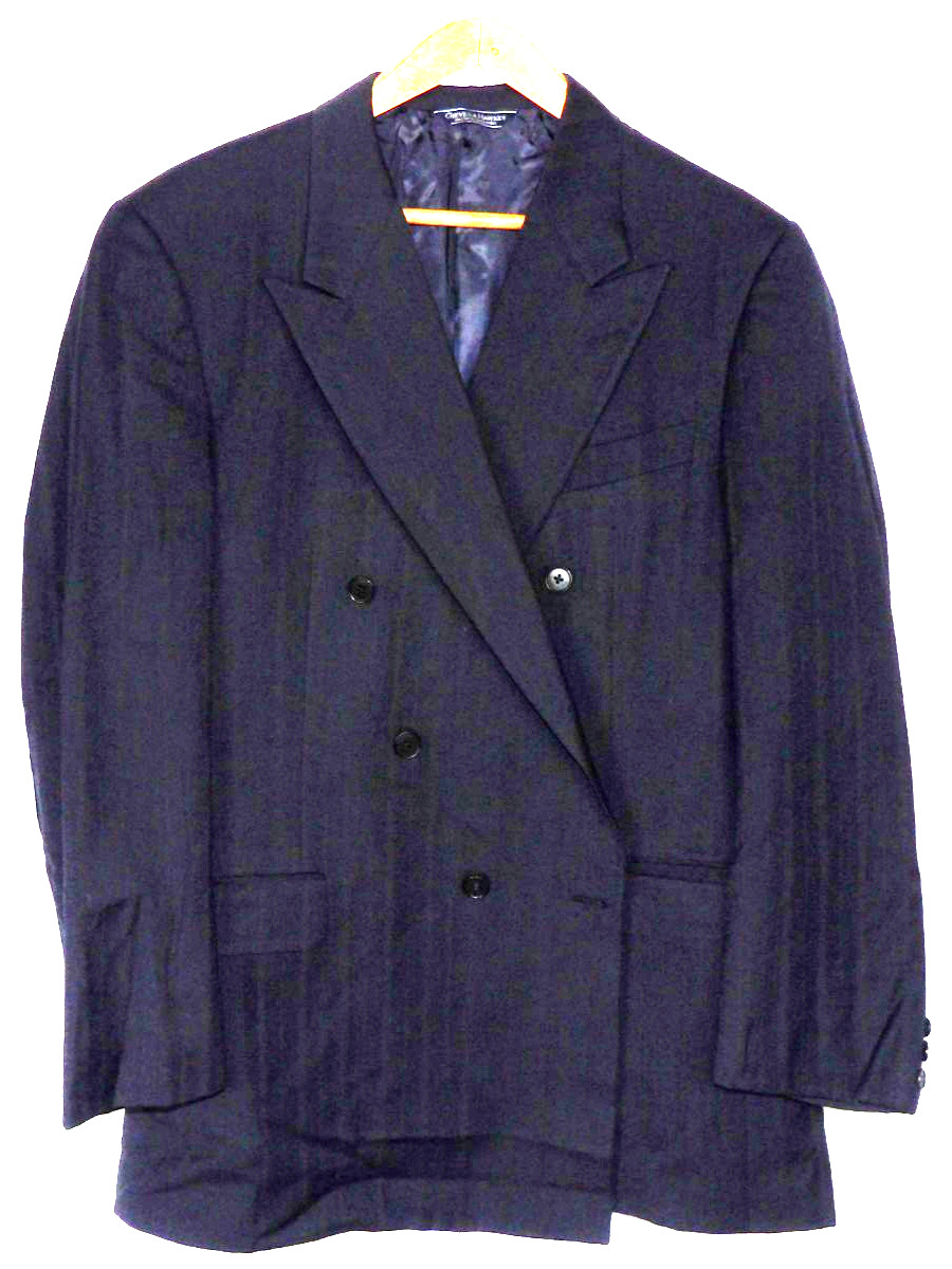 GIEVES & HAWKES Savile Row Double Breasted 100% Wool Blazer Men\'s 46 Long