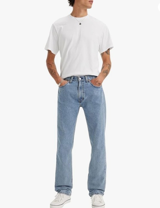 Levi\'s® 505® Men\'s Regular Fit Jeans Light-Stonewash, 36W x 30L. NEW SEALED