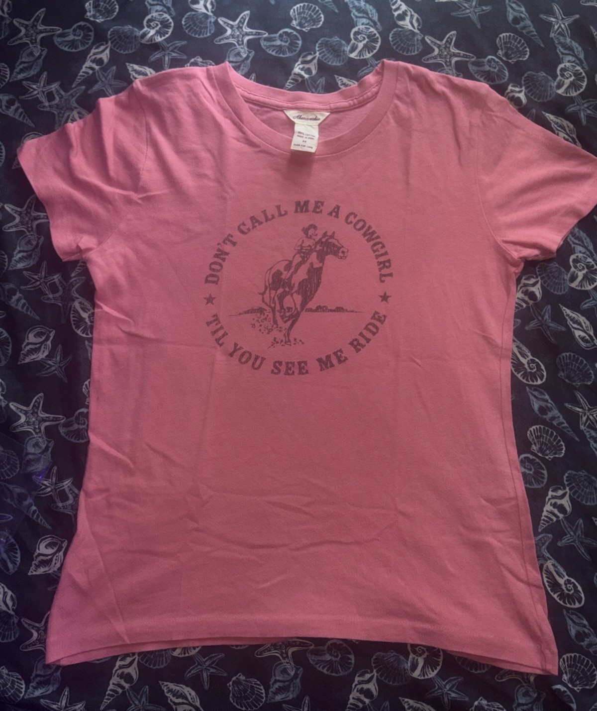 VTG Abercrombie & Fitch Y2K Womens ‘DONT CALL ME A COWGIRL’ Humor Tee Size M