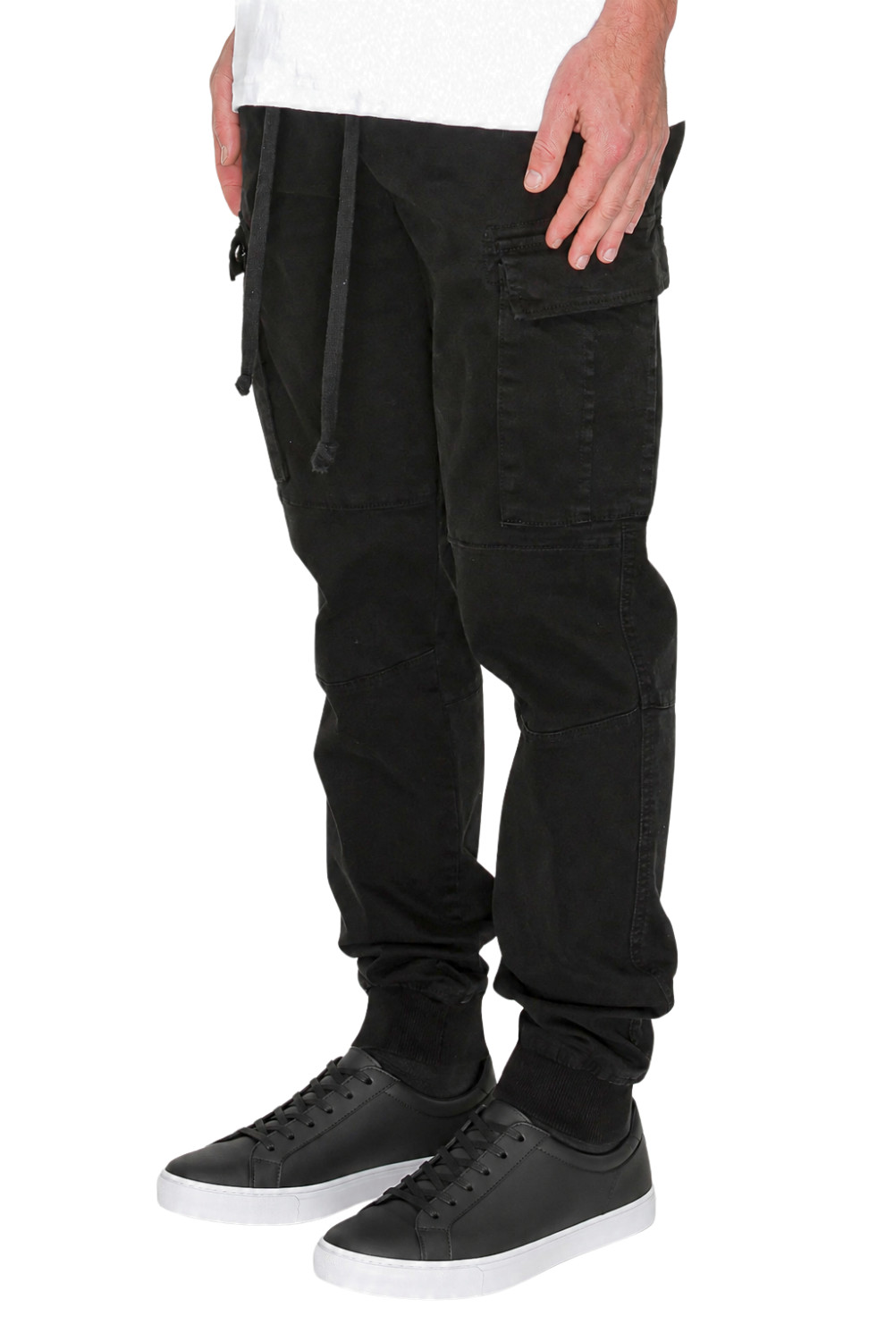 Victorious Men\'s Utility Drawstring Cargo Jogger Pants JG3024EY Small ~ 5XL