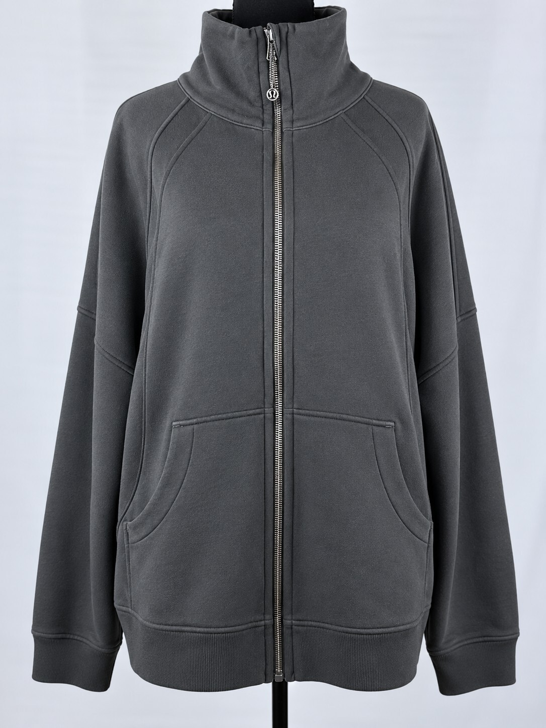 Lululemon black funnel neck jacket/ swestshirt full zip womens size l/ xl