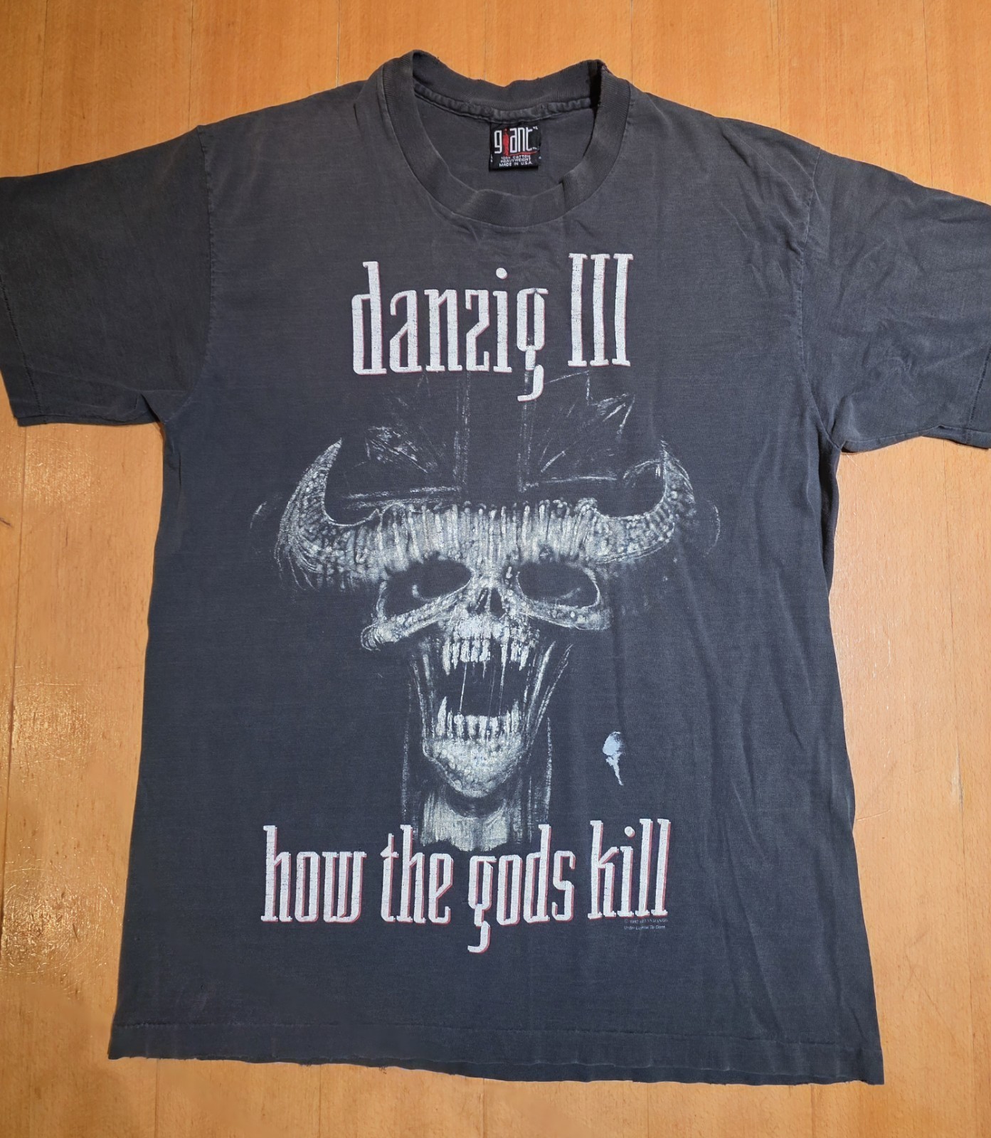 Vintage Danzig misfits t shirt how the gods kill metal 1992 band tee