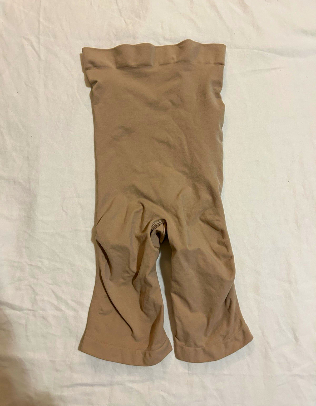 SKIMS High-Waisted Seamless Shapewear Shorts Beige S/P Firm Compression
